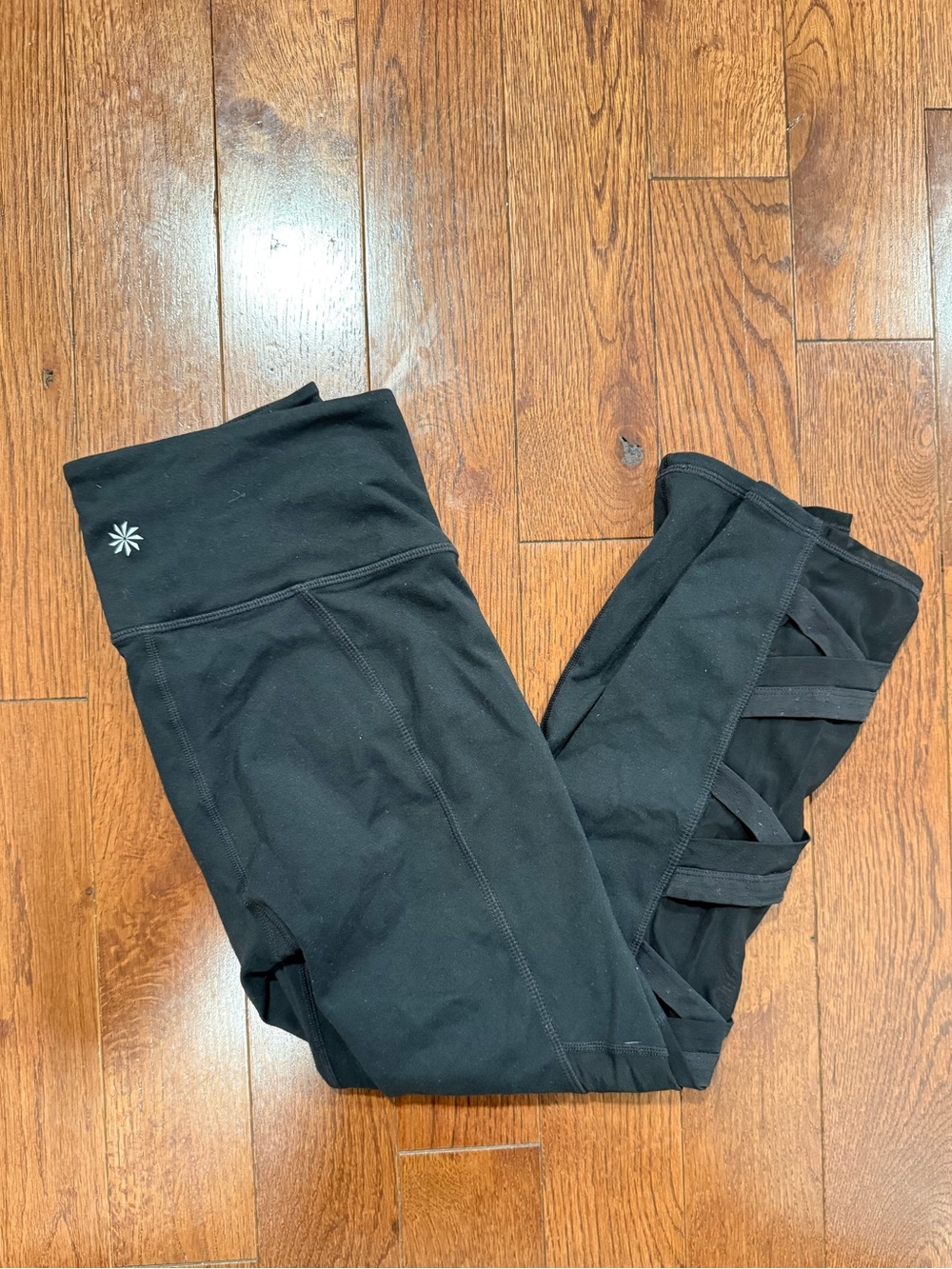 Athleta Active Capris Leggings with Side Strap Detail